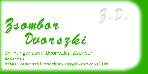 zsombor dvorszki business card